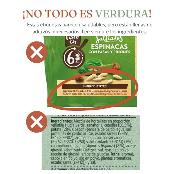 Preparados de verduras congeladas