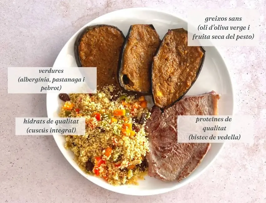 Plat equilibrat amb albergínia