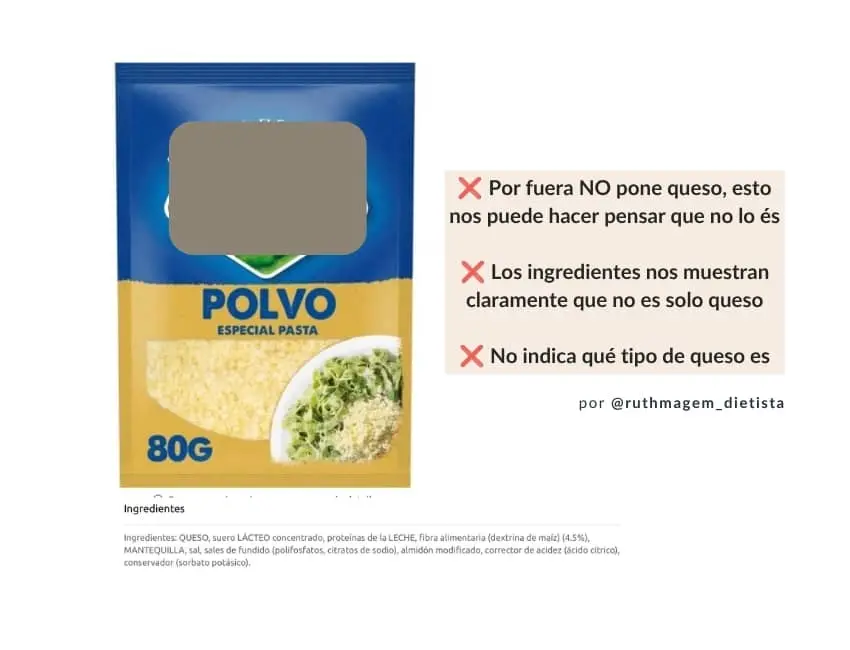 falso queso rallado