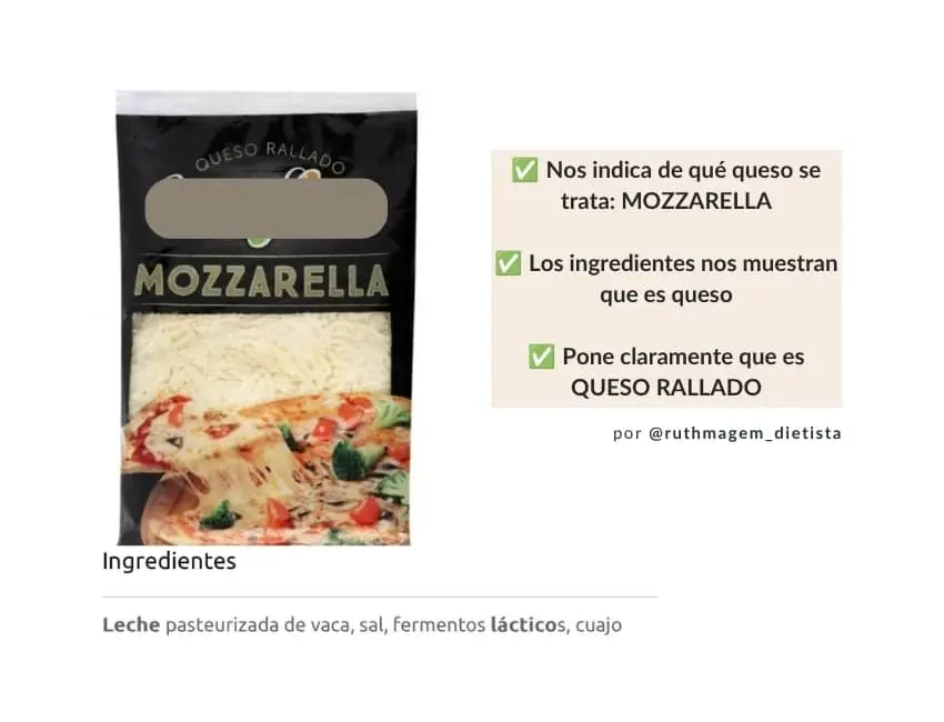 queso rallado mozzarella